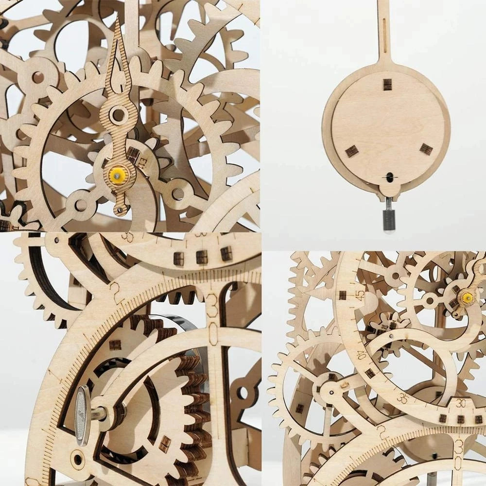 Robotime -Laser Cutting Mechanical Clock 3D Wooden Puzzle