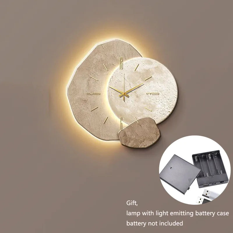 Hanging Wall Decoration - Cream Wind Silent Wall Clock