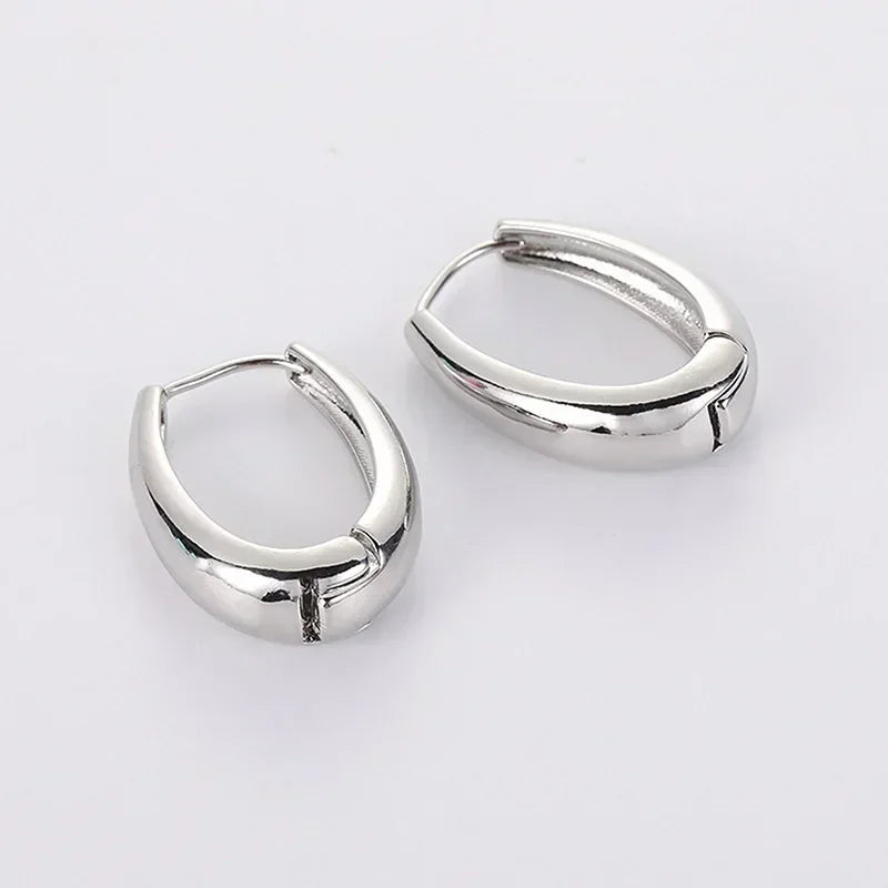 Vintage Drop Earrings – Stainless Steel Hoop Pendant Jewelry for Women