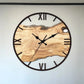 Simple Transparent Wall Clock - Acrylic Wood Grain Design