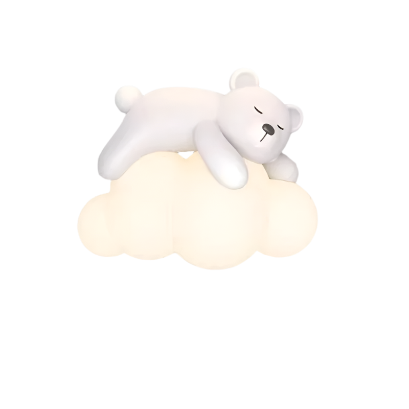 LumaBuddies - Bear & Rabbit Cloud Wall Lamp for Kids' Rooms