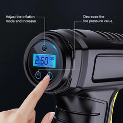 120W Portable Car Tire Inflator – Wireless/Wired Electric Air Compressor