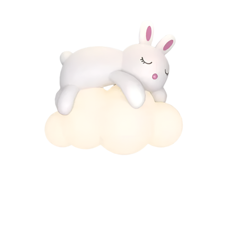 LumaBuddies - Bear & Rabbit Cloud Wall Lamp for Kids' Rooms