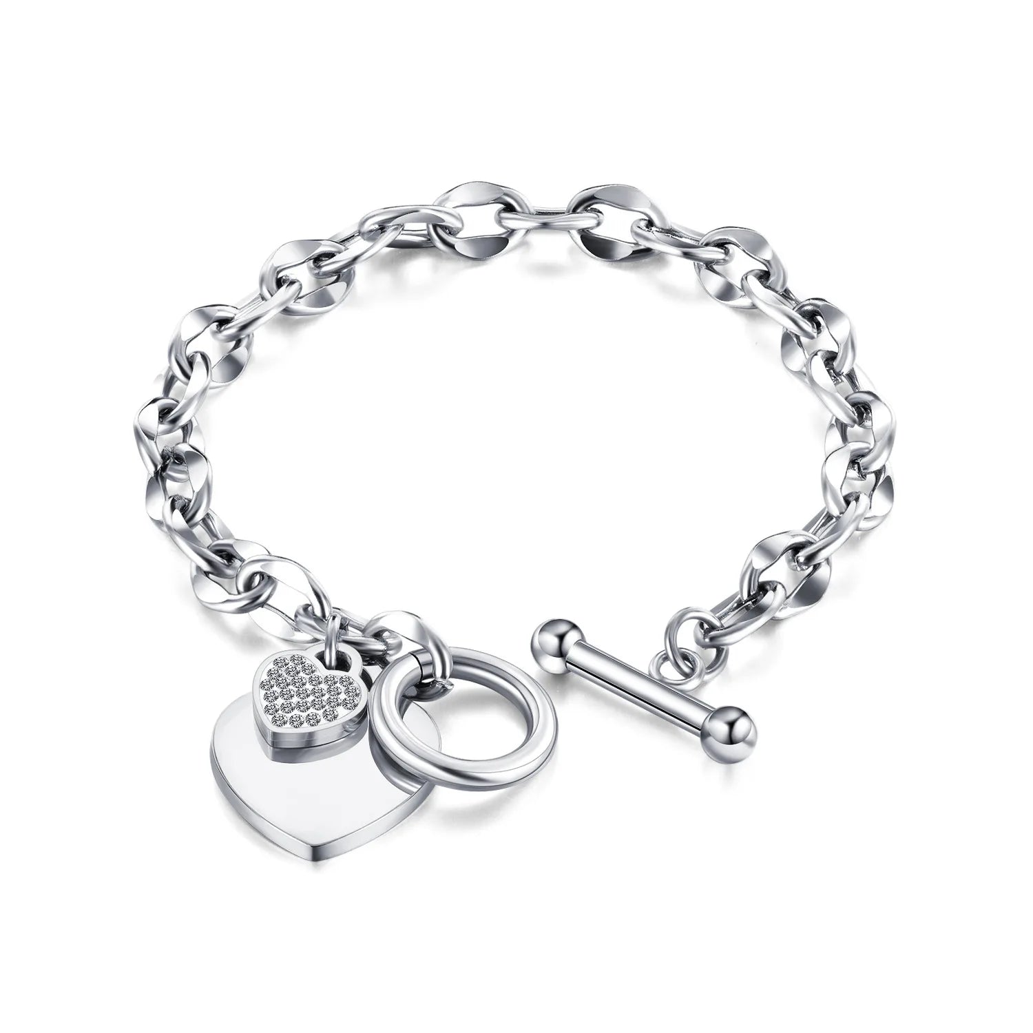 Eric - Stainless Steel Heart Bracelets For Women