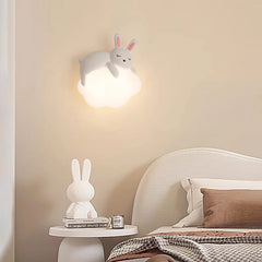 LumaBuddies - Bear & Rabbit Cloud Wall Lamp for Kids' Rooms