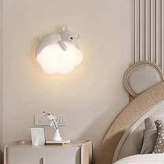 LumaBuddies - Bear & Rabbit Cloud Wall Lamp for Kids' Rooms