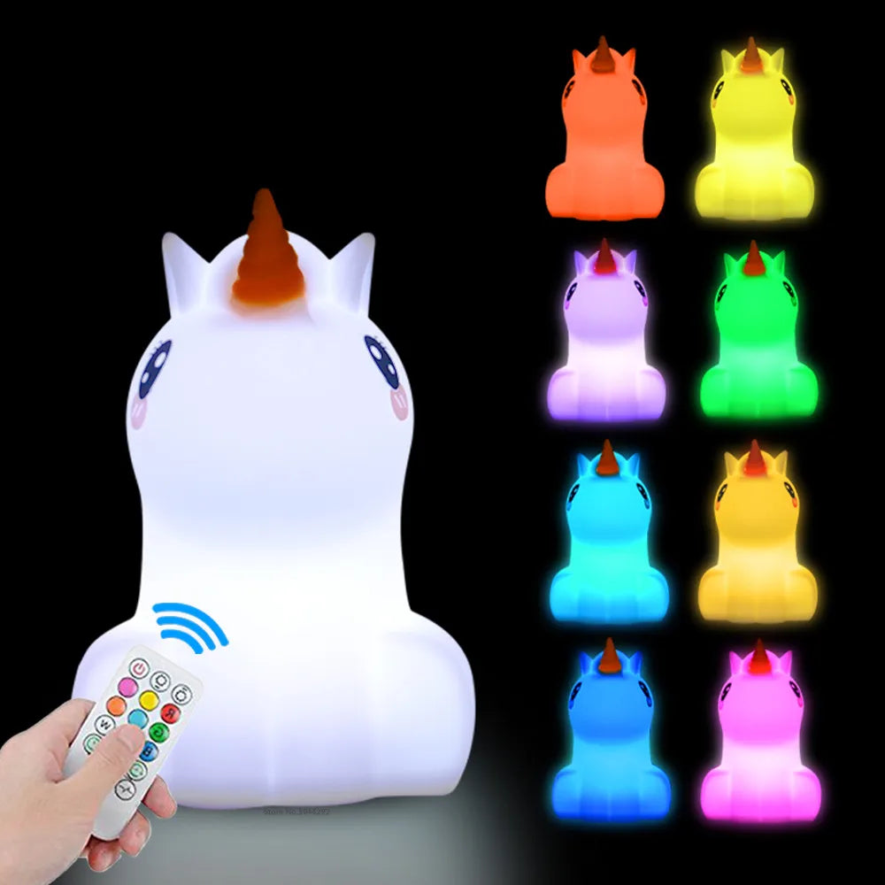 LumiaOwl - Rechargeable Multicolor Silicone Night Light