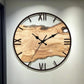 Simple Transparent Wall Clock - Acrylic Wood Grain Design