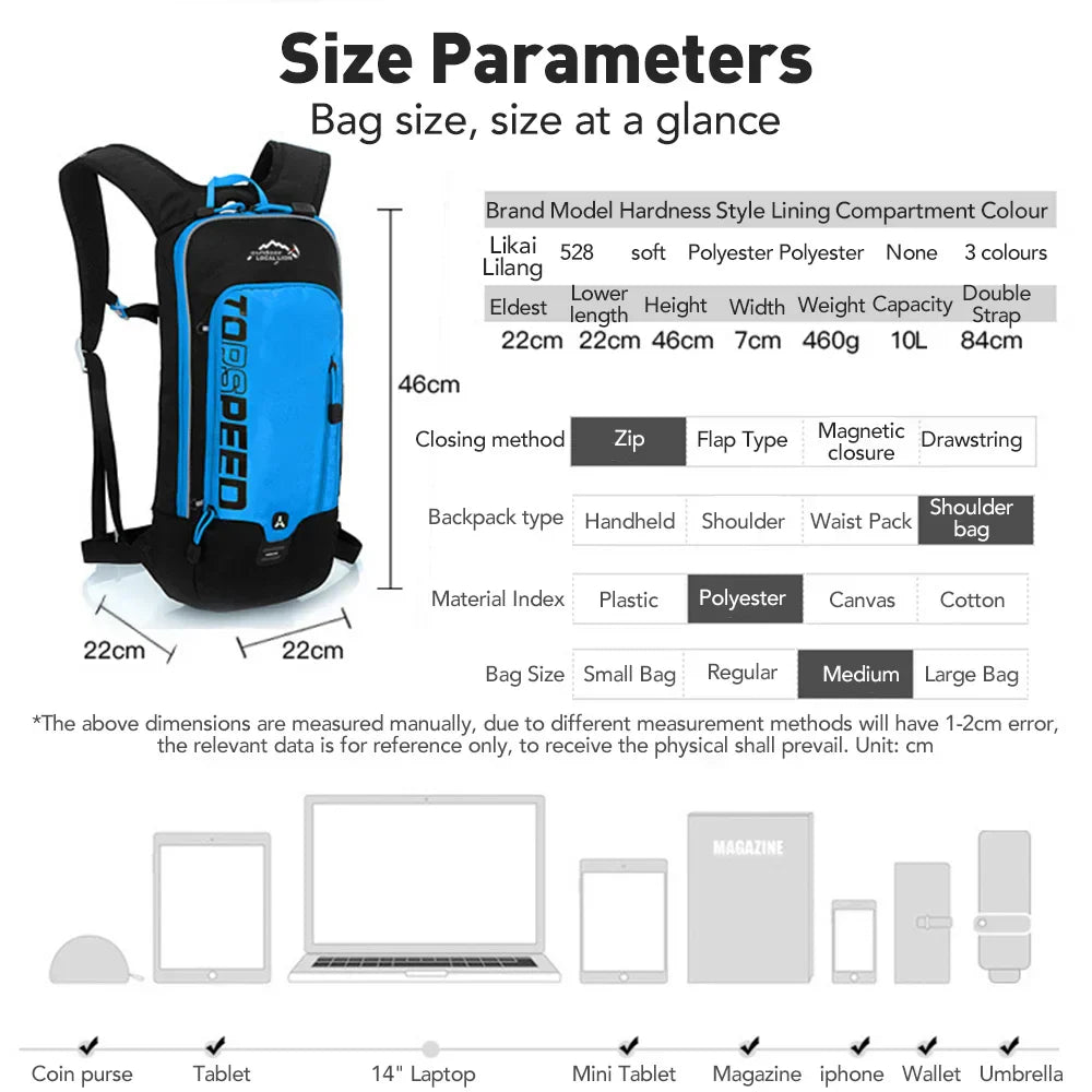 Devako Pannier Waterproof 10L Portable Bicycle Bag