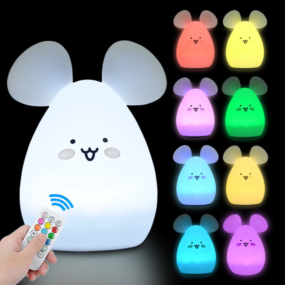 LumiaOwl - Rechargeable Multicolor Silicone Night Light