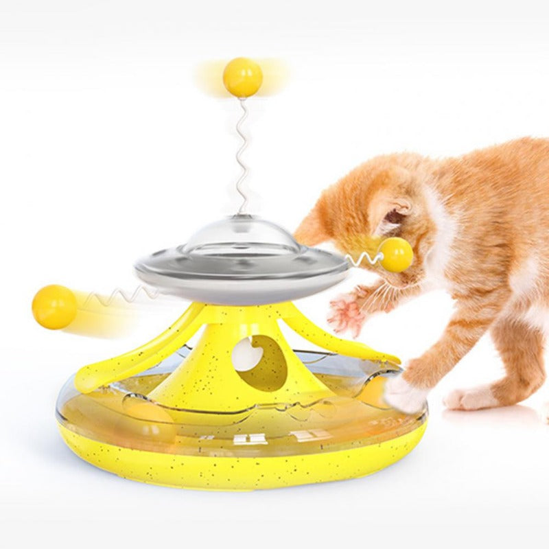 WhiskerJoy - Cat Toy with Treat Dispenser and Ball Track