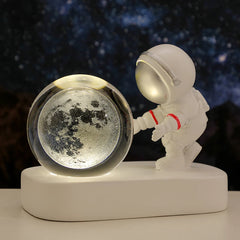 CosmoGlow - LED Crystal Planet Astronaut Carving USB Light