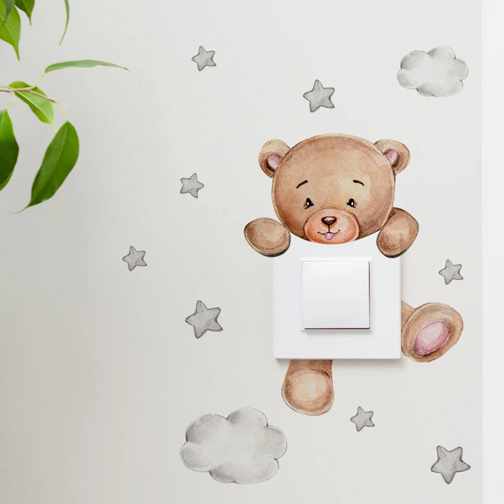 BearStar - Cartoon Bear Wall Decals