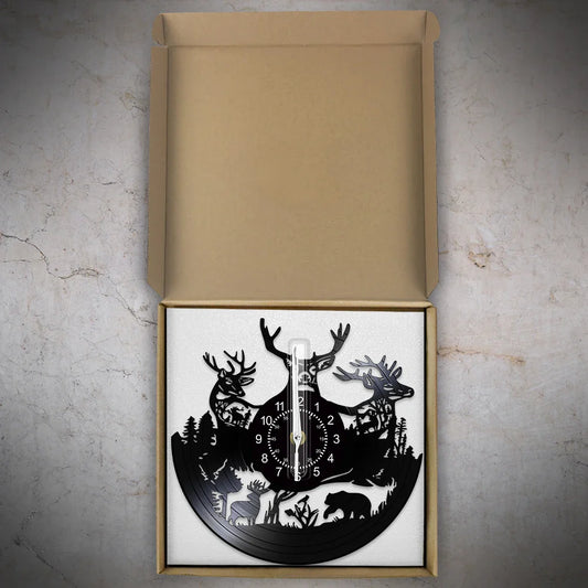 Vinyl Time - Vintage Wall Clock with LED Lighting
