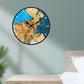 Simple Transparent Wall Clock - Acrylic Wood Grain Design