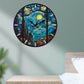 Simple Transparent Wall Clock - Acrylic Wood Grain Design