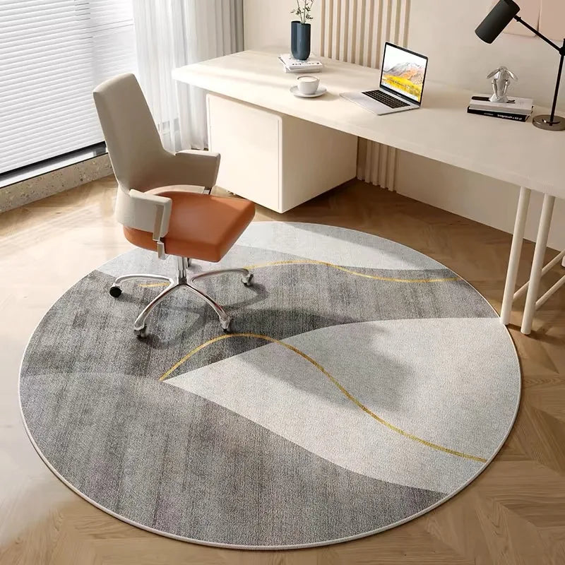 Round Velvet Carpet – Dirt-Resistant Rug for Office, Bedroom, and Study