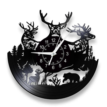 Vinyl Time - Vintage Wall Clock with LED Lighting