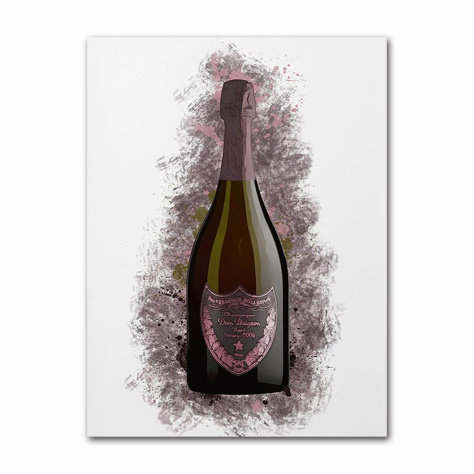 Chandon Gold Champagne Fine Art – Limited Edition Graffiti Canvas Poster