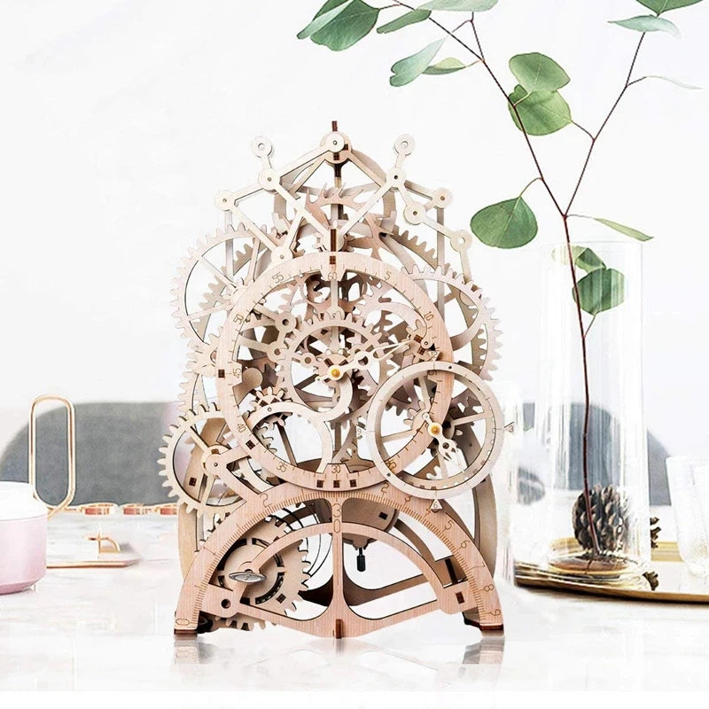 Robotime -Laser Cutting Mechanical Clock 3D Wooden Puzzle