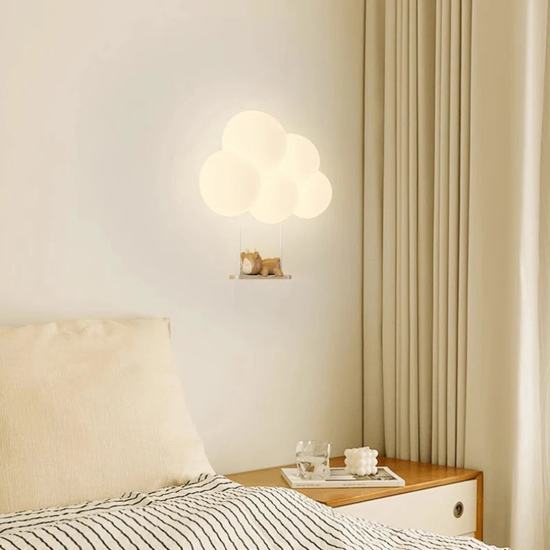 Minimalist Children's Room LED Wall Lamps – Monkey, Rabbit, Cloud Designs