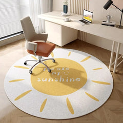 Round Velvet Carpet – Dirt-Resistant Rug for Office, Bedroom, and Study