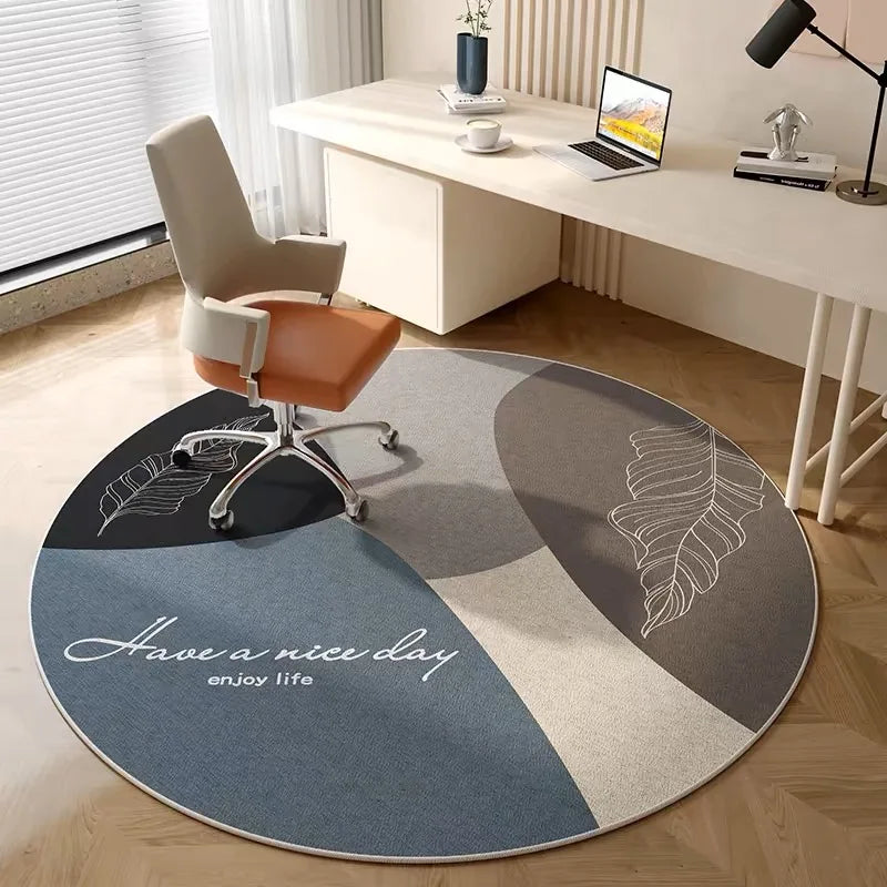 Round Velvet Carpet – Dirt-Resistant Rug for Office, Bedroom, and Study