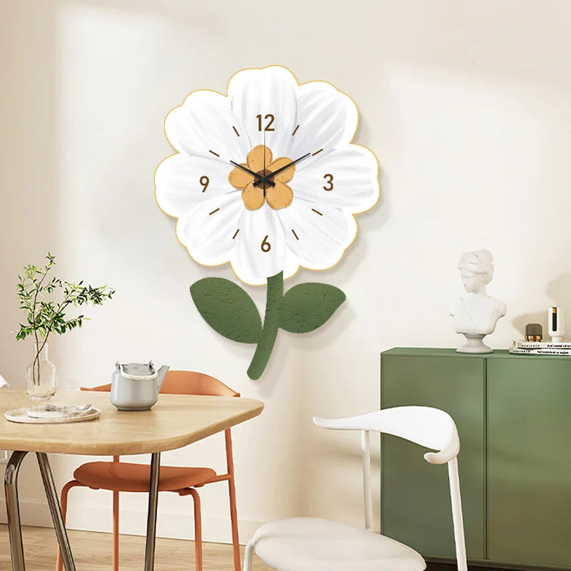SunBloom – Nordic Sunflower Wall Clock for Living Spaces