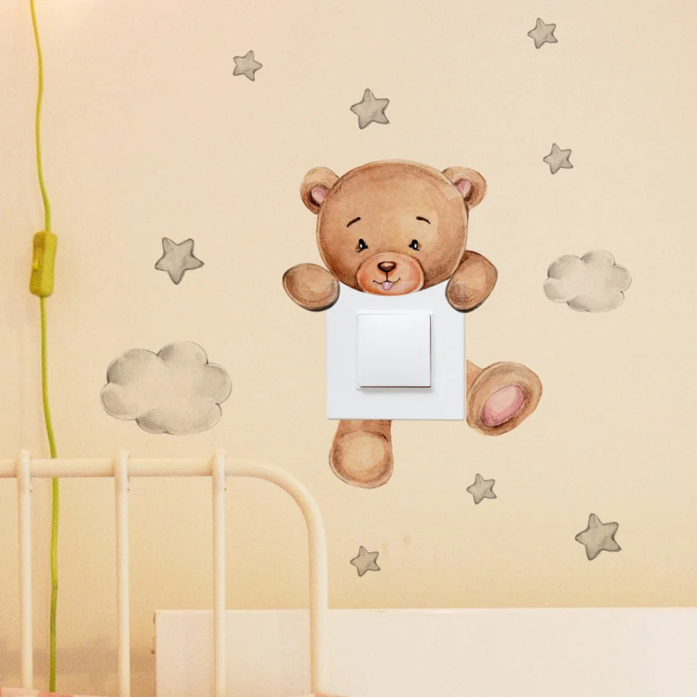 BearStar - Cartoon Bear Wall Decals