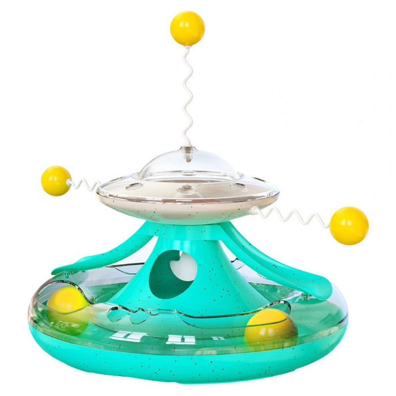 WhiskerJoy - Cat Toy with Treat Dispenser and Ball Track