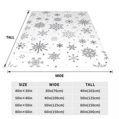 SnowFlake - Winter Flannel Throw Blanket for Cozy Homes