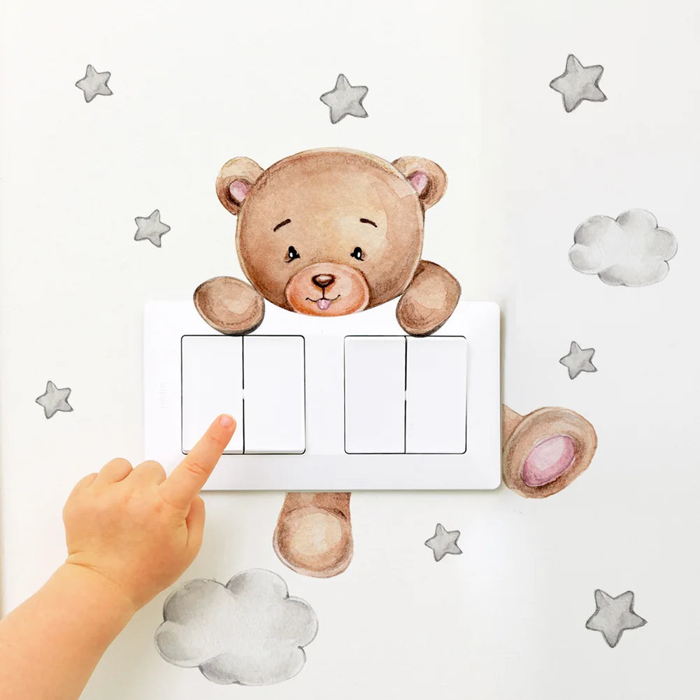 BearStar - Cartoon Bear Wall Decals