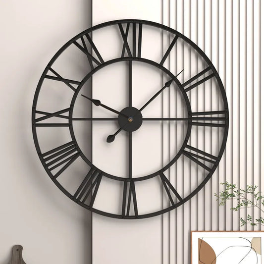 NordicaTime - Silent 3D Roman Numeral Wall Clock