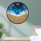 Simple Transparent Wall Clock - Acrylic Wood Grain Design