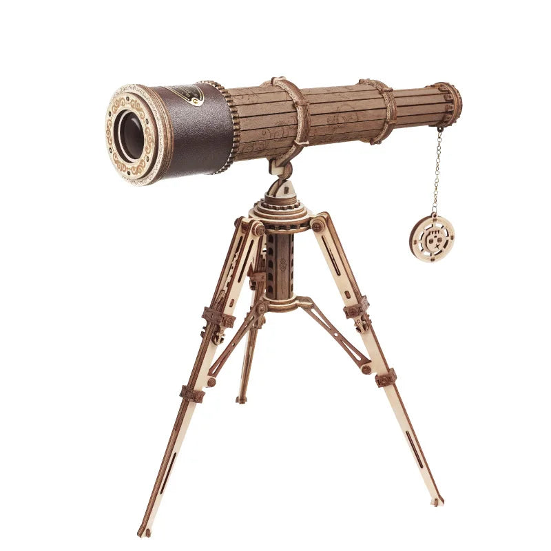 OptiWood - 3D Wooden Monocular Telescope Puzzle Game