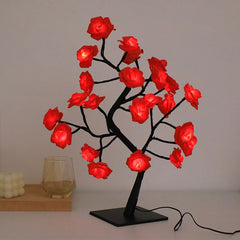 RoseGlow - 24 LED Red Rose Tree Lamp