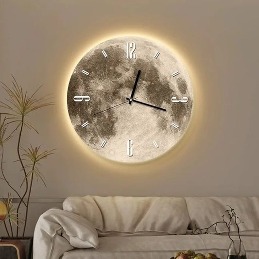 ArtTime - Elegant Wall Clock with Creative Artwork and LED Lighting