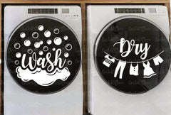 Washing Machine Dryer Laundry Wall Sticker – Vinyl Bubble Bathroom Decor