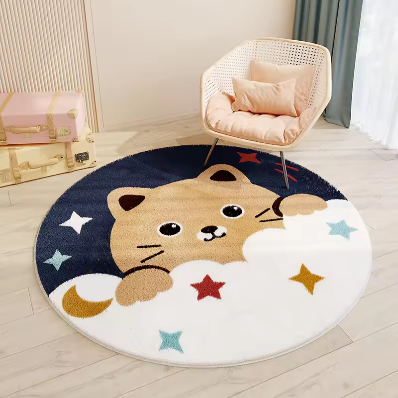 Cartoon Carpet – Fluffy Non-Slip Round Rug