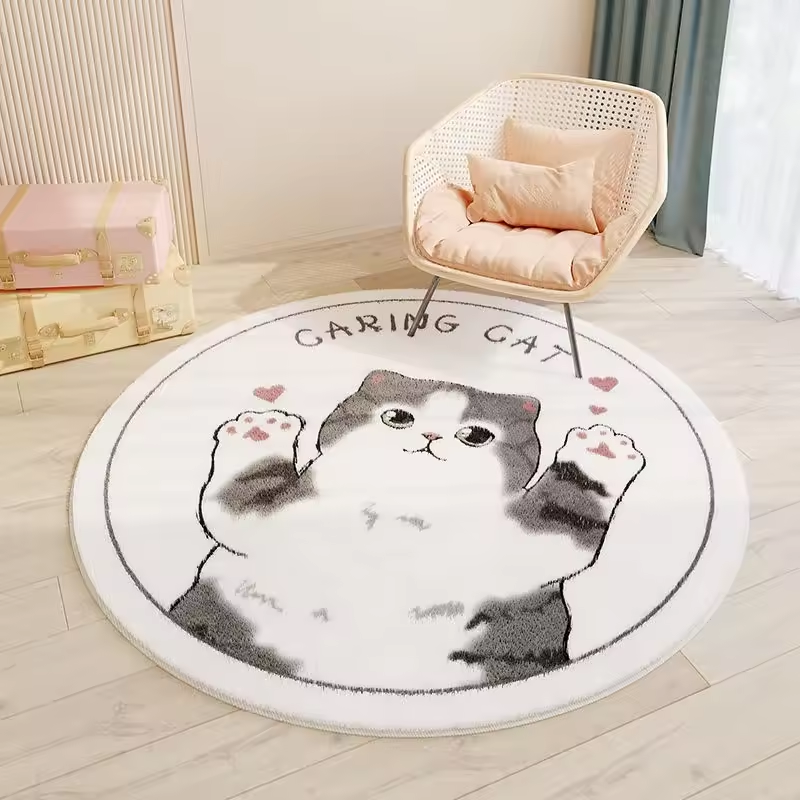 Cartoon Carpet – Fluffy Non-Slip Round Rug