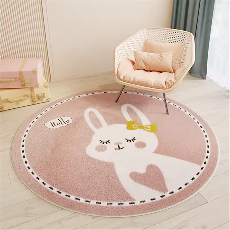 Cartoon Carpet – Fluffy Non-Slip Round Rug