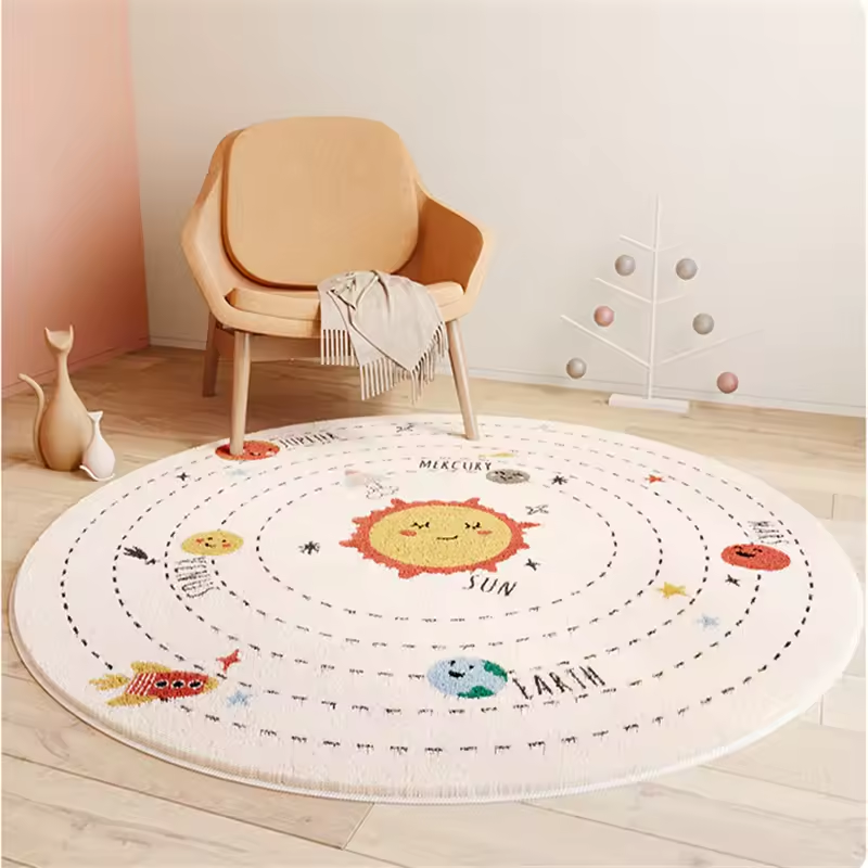 Cartoon Carpet – Fluffy Non-Slip Round Rug