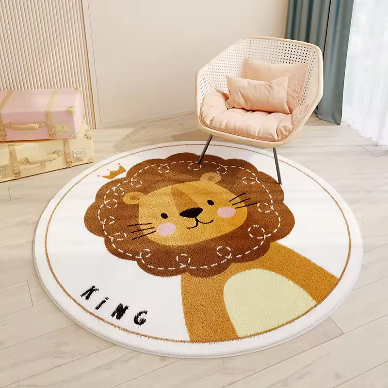 Cartoon Carpet – Fluffy Non-Slip Round Rug