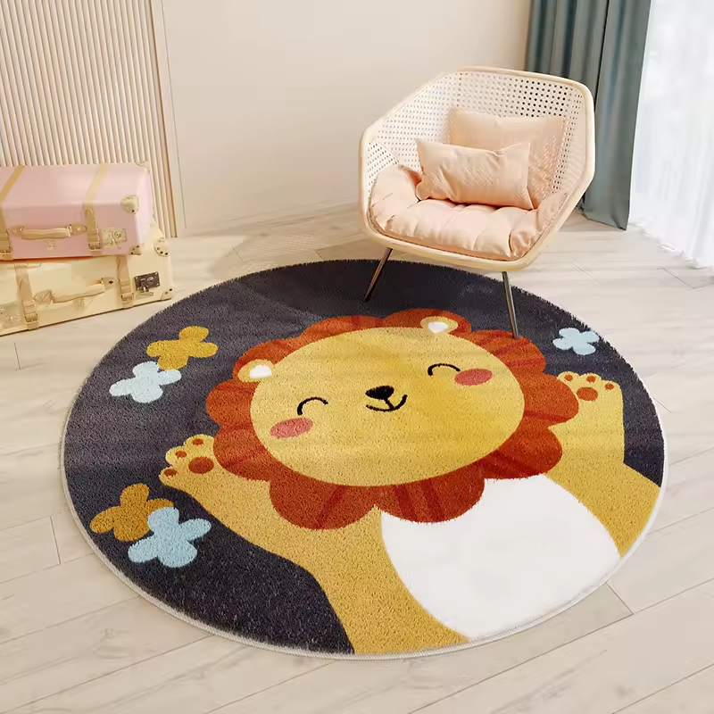 Cartoon Carpet – Fluffy Non-Slip Round Rug