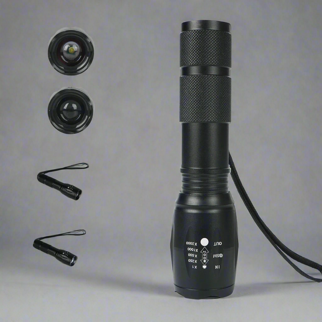 LumiCore – High-Powered Flashlight with Rechargeable Power Bank