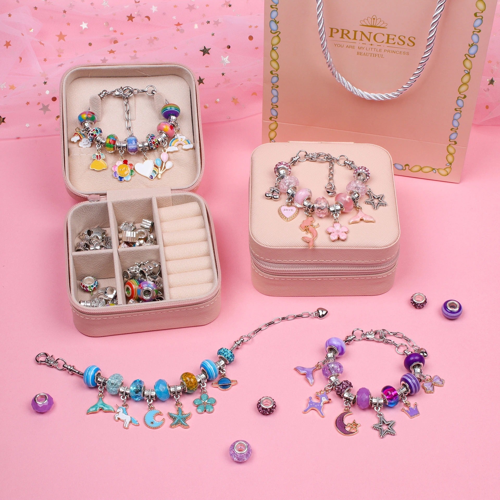 LuxeCharm – Elegant Jewelry Set with Necklace, Bracelet & Earrings