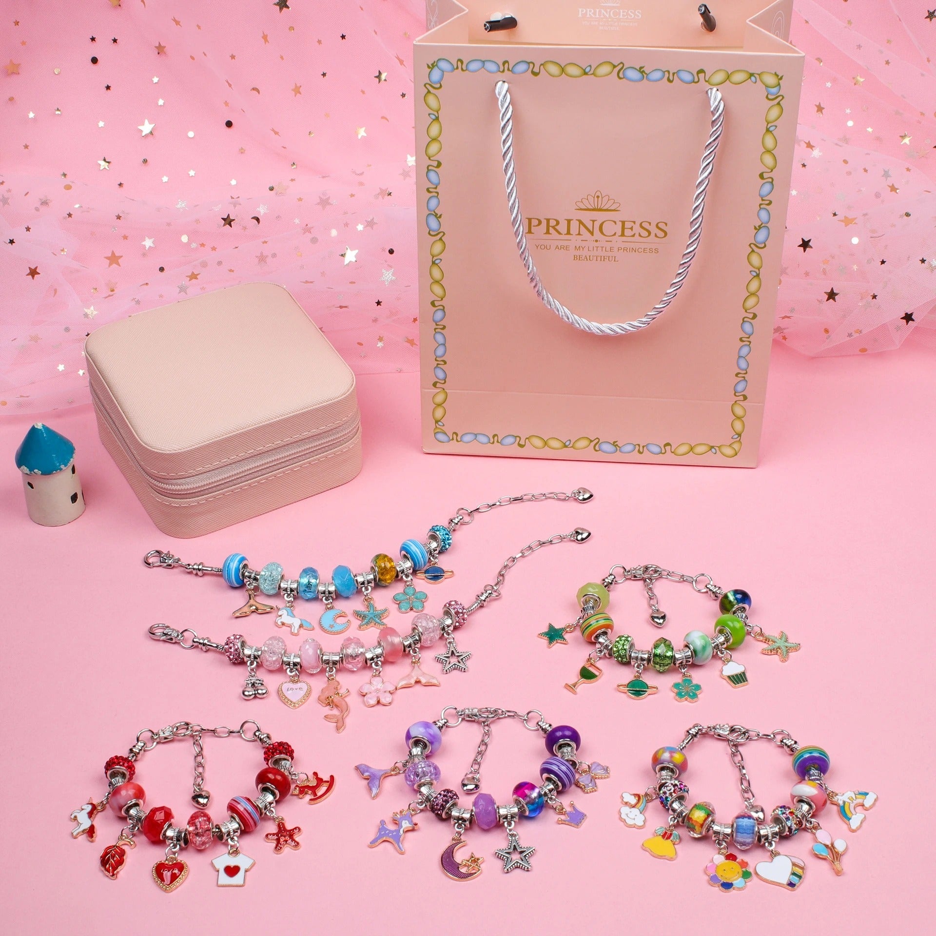 LuxeCharm – Elegant Jewelry Set with Necklace, Bracelet & Earrings