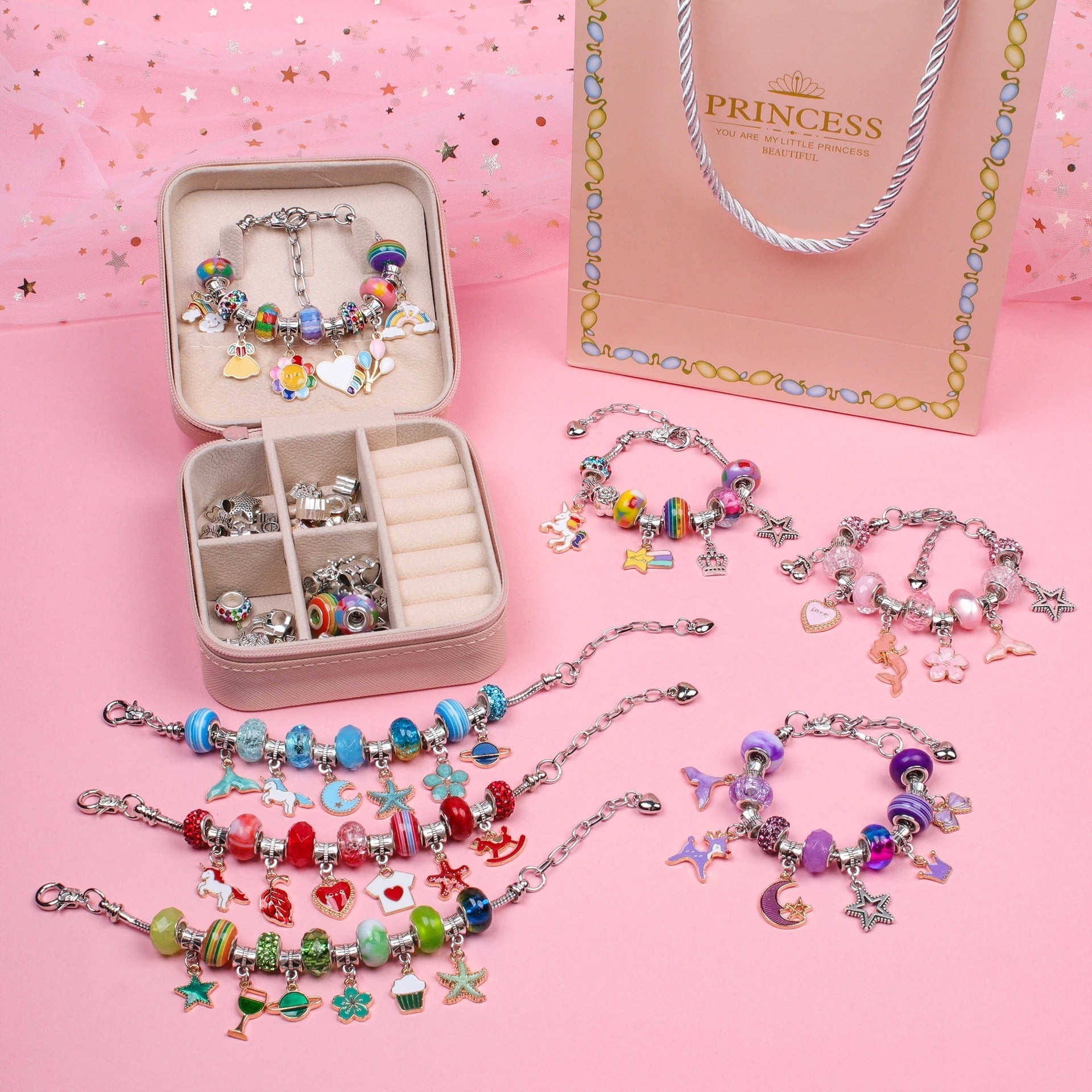 LuxeCharm – Elegant Jewelry Set with Necklace, Bracelet & Earrings