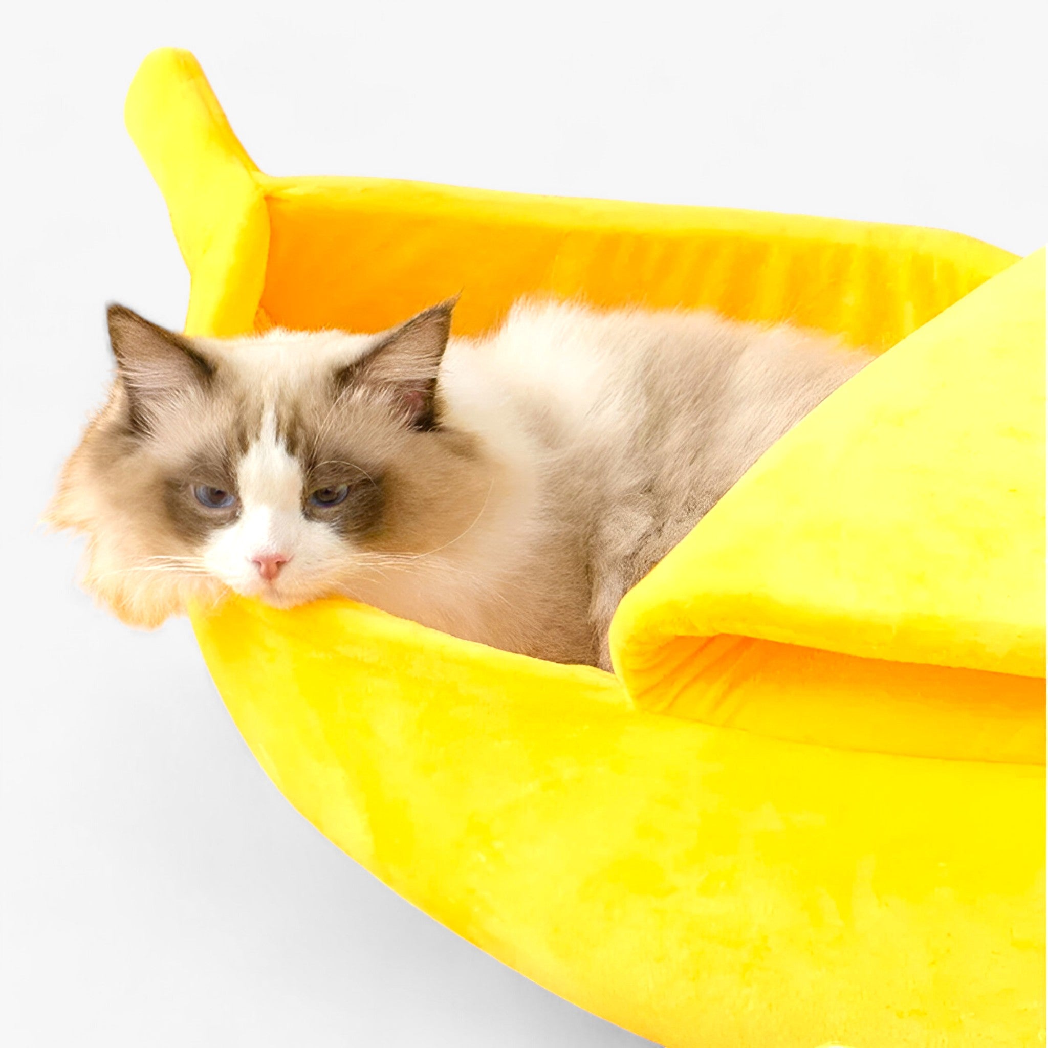 Luna - Banana-Shaped Cat Bed - Comfortable and Fun for Cats