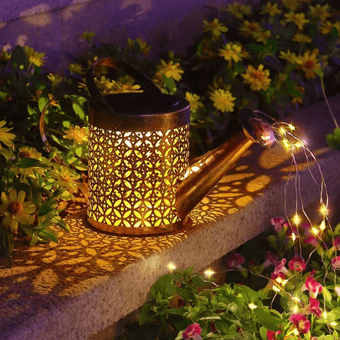 LumiCan - Solar-Powered Illuminating Watering Can with LED Lights